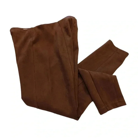 Ivanka Trump Faux  Suede Brown Stretch Pants Size P (12) - Picture 7 of 12